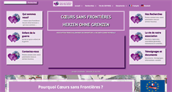 Desktop Screenshot of coeurssansfrontieres.com