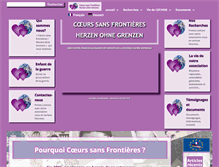Tablet Screenshot of coeurssansfrontieres.com